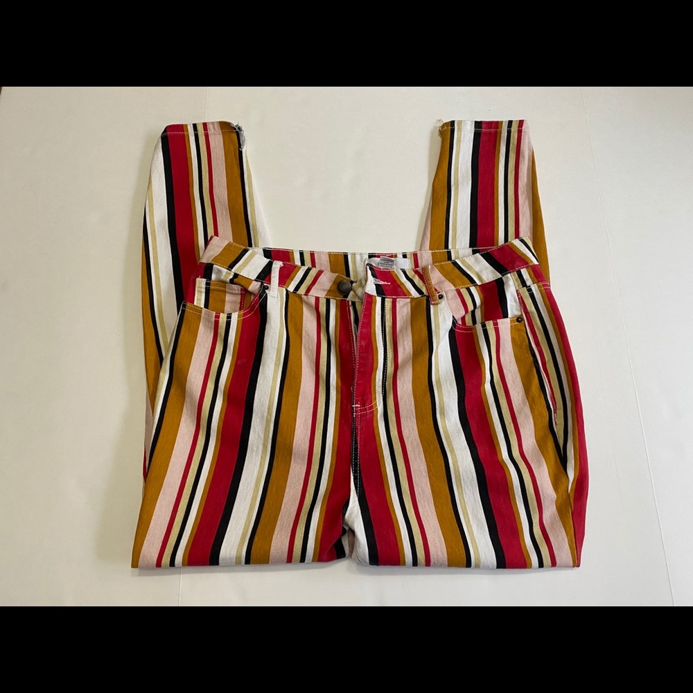 Forever 21 Multi-Color Striped Pants Waist 18